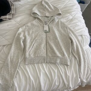BRAND NEW H&M Womens Cropped Zip Up Hoodie